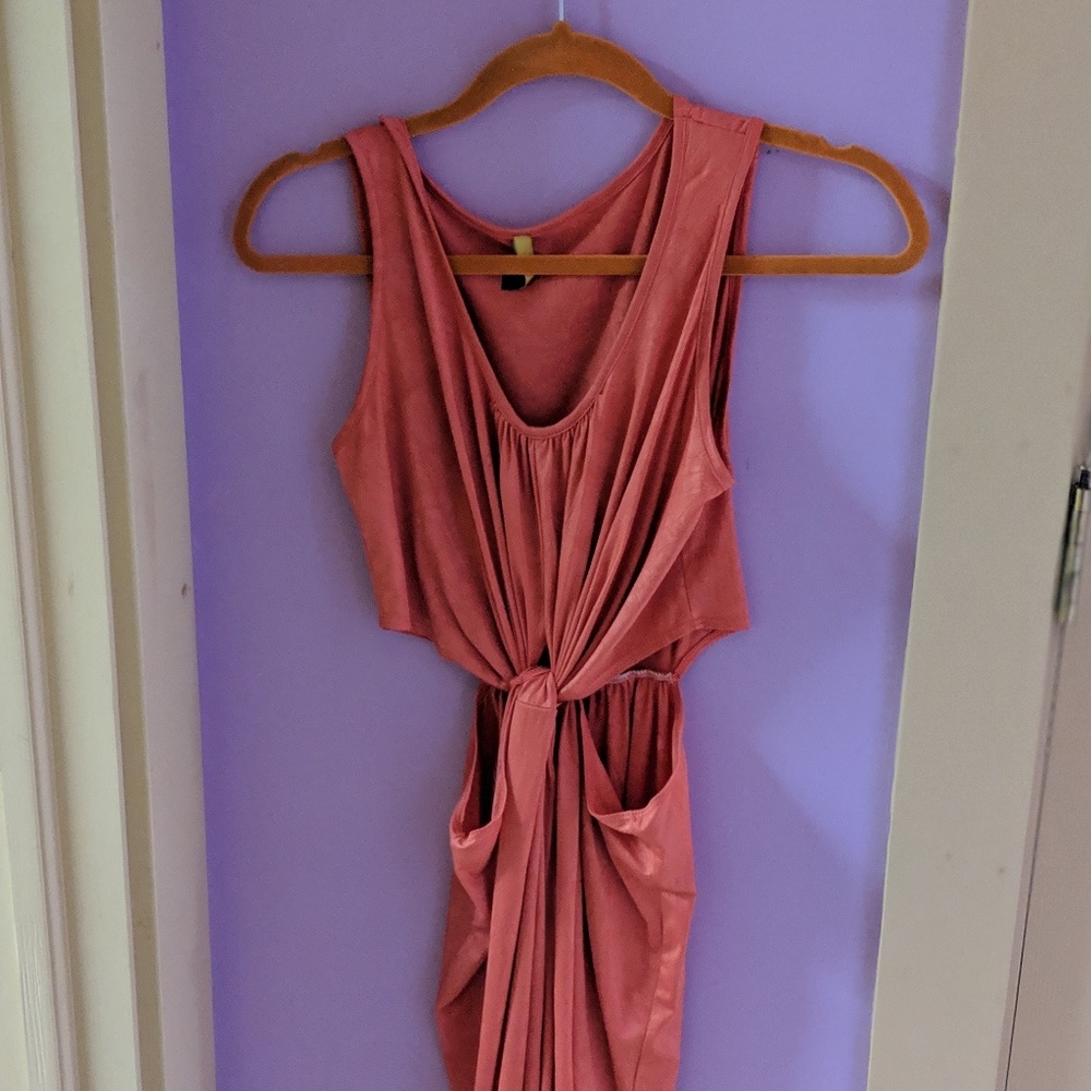 Salmon colored dress